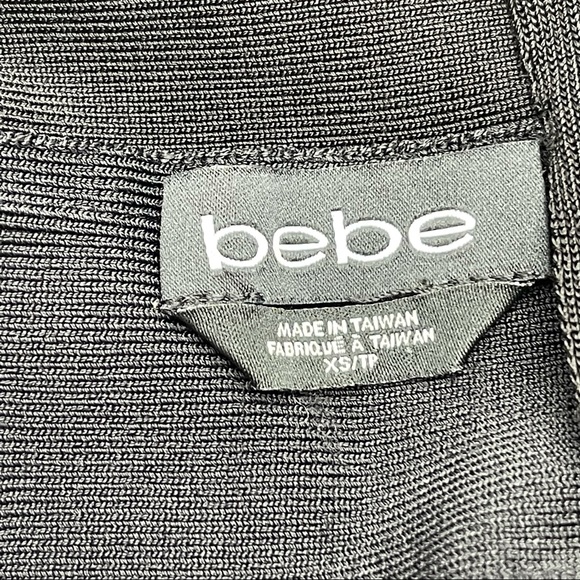 Bebe Womens Knit Pencil Midi Skirt Slim Silhouette Black Size XS X-Small - Picture 8 of 11